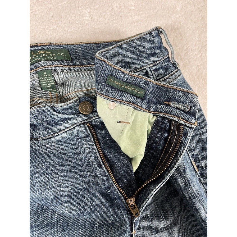 LRL Ralph Lauren Women's Classic Bootcut  Denim Jeans Medium Wash Sz 8 (32x29.5) - Picture 5 of 8
